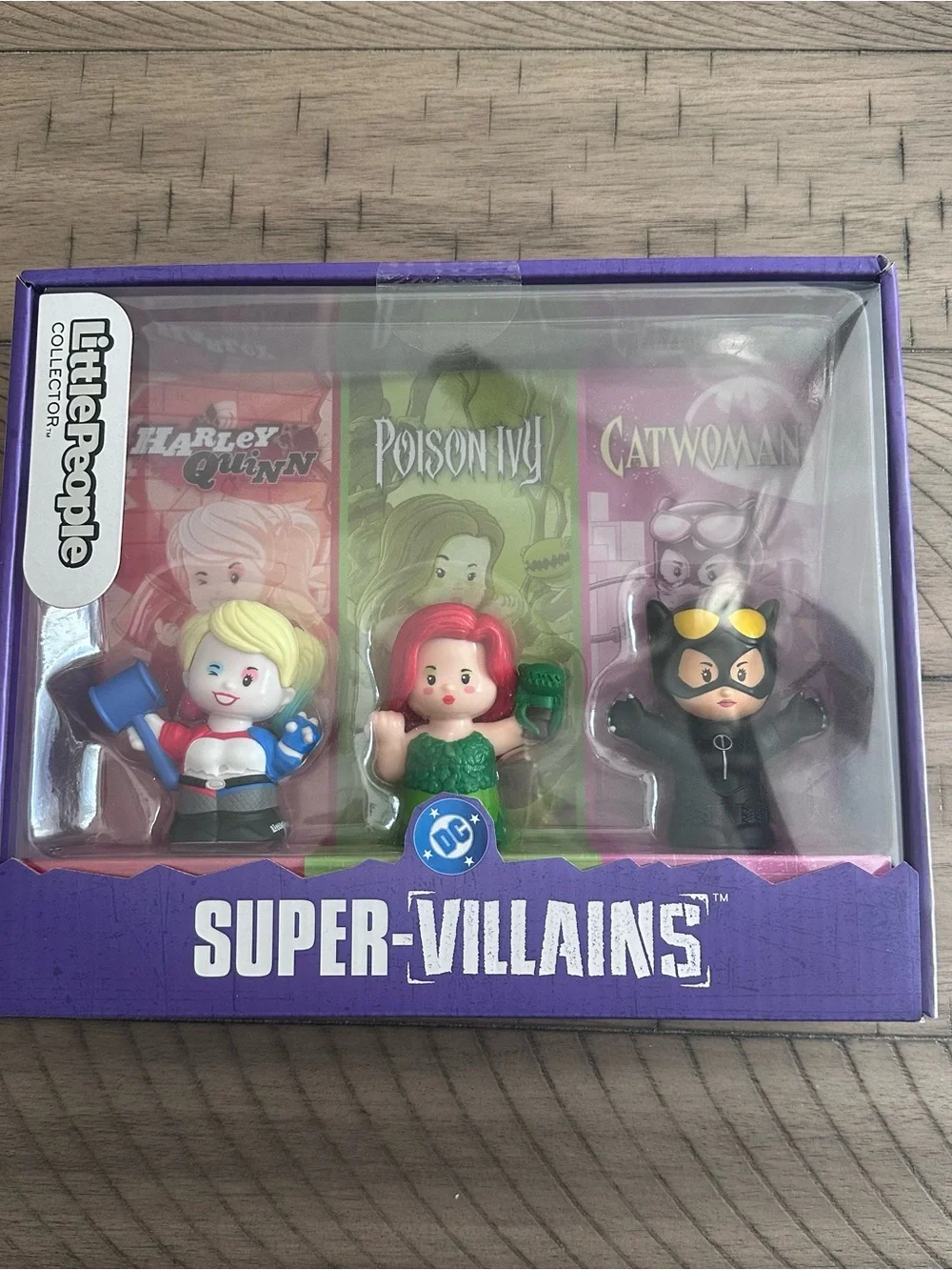 Little People Collectors DC Super Villains Harley Quinn Catwoman Poison Ivy- NEW